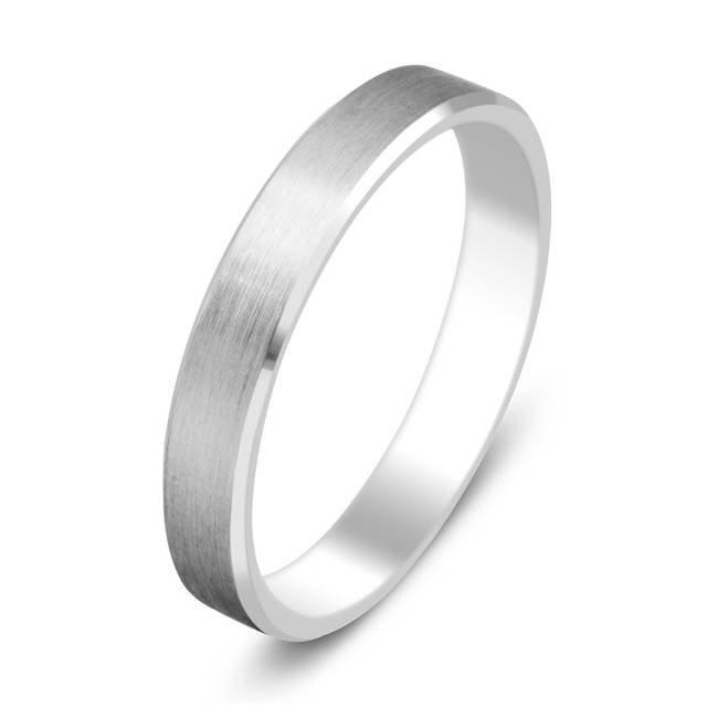 Обручальное кольцо из белого золота (010485)