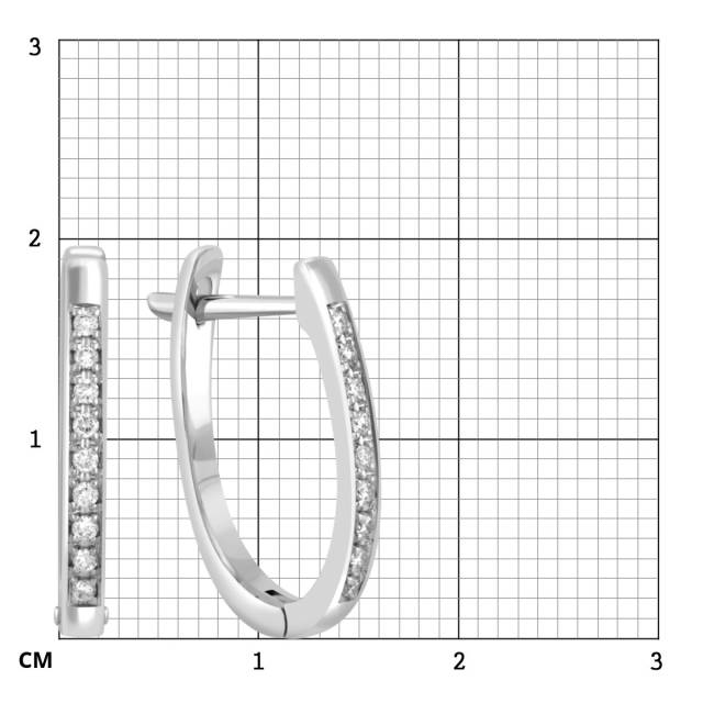 Серьги  из белого золота с бриллиантами (046189)