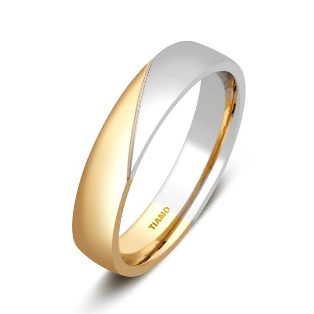Обручальное кольцо из комбинированного золота TIAMO (000081)