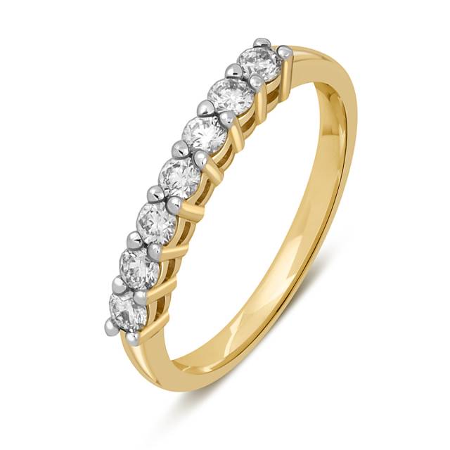 Обручальное кольцо из жёлтого золота с бриллиантами (049756)