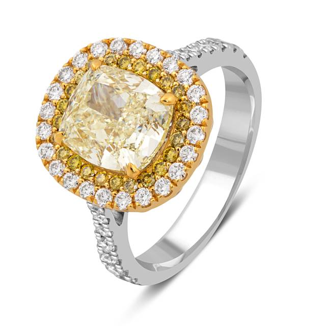 Помолвочное кольцо из белого золота с бриллиантами (042481)