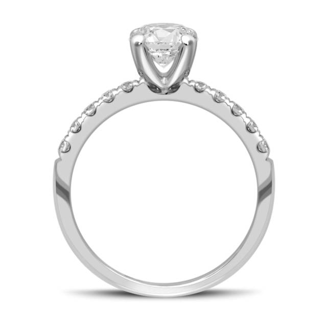 Помолвочное  кольцо из белого золота с бриллиантами (038032)