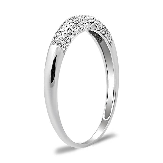 Кольцо из белого золота с бриллиантами (000605)