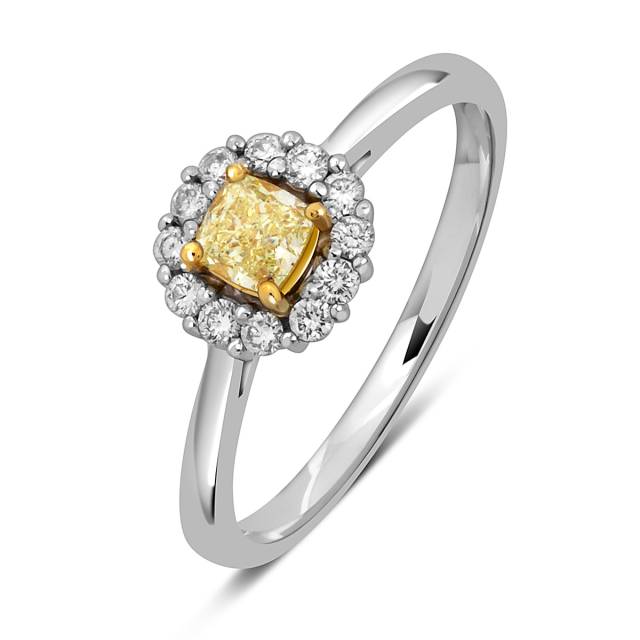 Помолвочное кольцо из белого золота с бриллиантами (052152)
