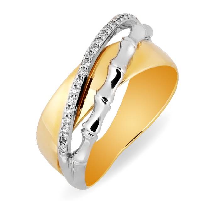 Золотое кольцо с бриллиантами (012536)