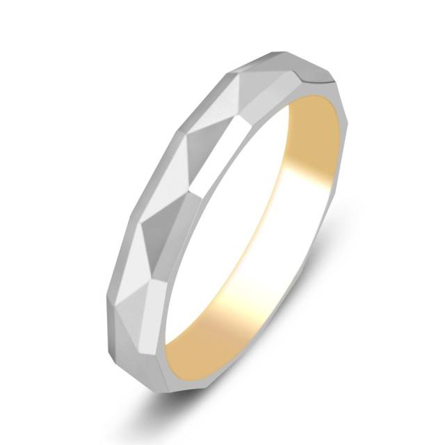 Обручальное кольцо из комбинированного золота Tiamo (014927)