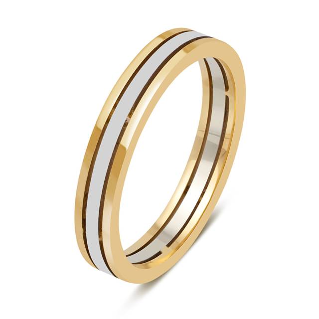 Обручальное кольцо из комбинированного золота (041895)