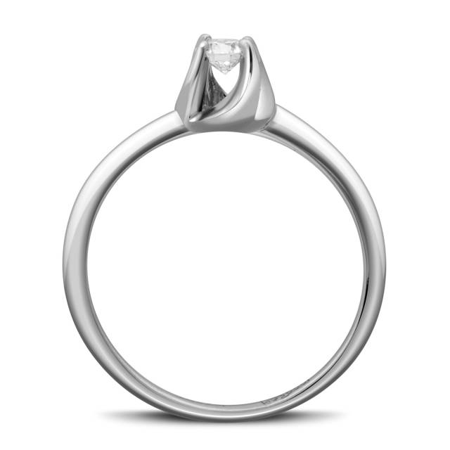 Помолвочное кольцо из белого золота с бриллиантом (029109)