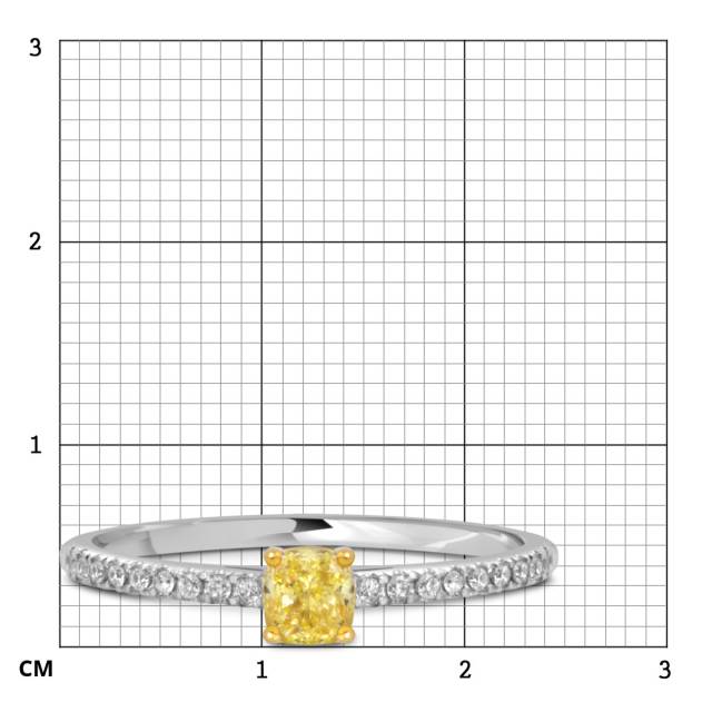 Помолвочное кольцо из белого золота с бриллиантами (052143)