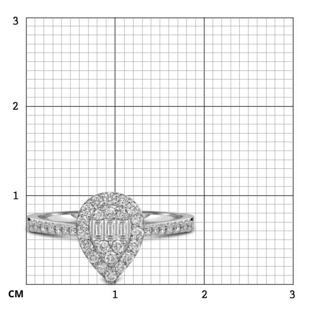 Кольцо из белого золота с бриллиантами (054644)
