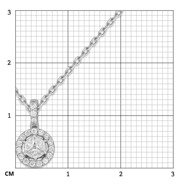 Колье из белого золота с бриллиантами (048439)