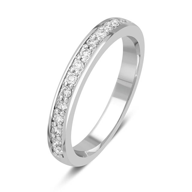 Обручальное кольцо из белого золота с бриллиантами (042544)