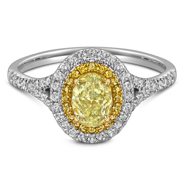 Кольцо из белого золота с бриллиантами (057726)