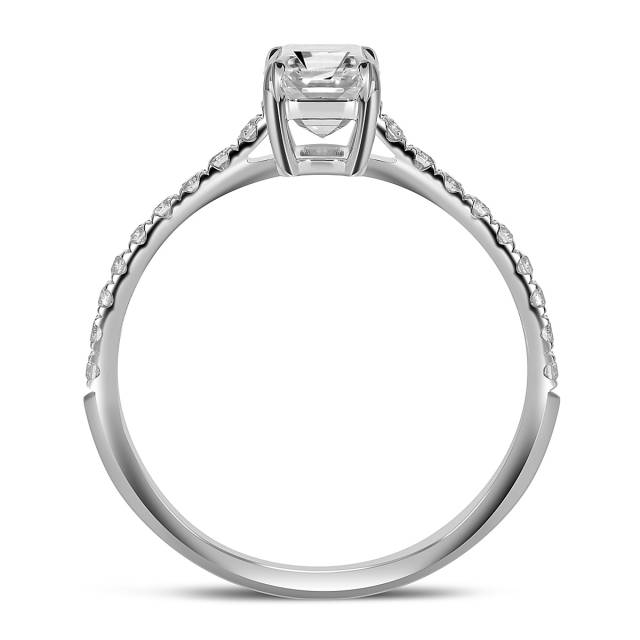 Помолвочное кольцо из белого золота с бриллиантами (058522)