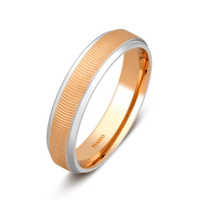 Обручальное кольцо из комбинированного золота TIAMO (000075)