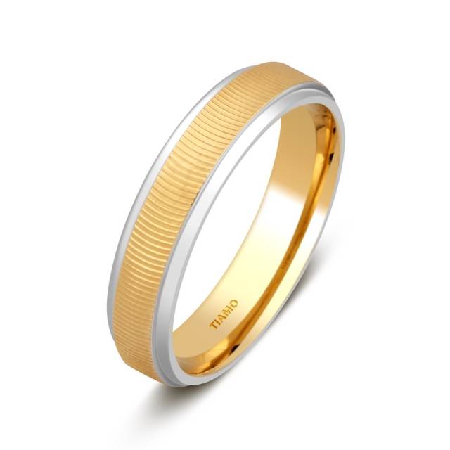 Обручальное кольцо из комбинированного золота TIAMO (000075)