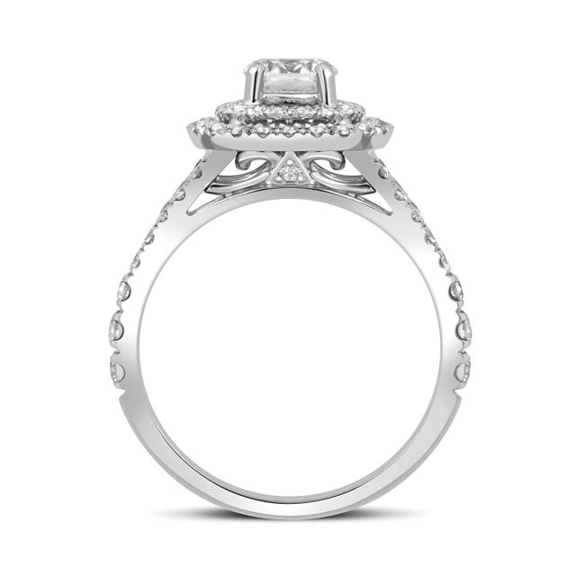 Помолвочное кольцо из белого золота с бриллиантами (046639)