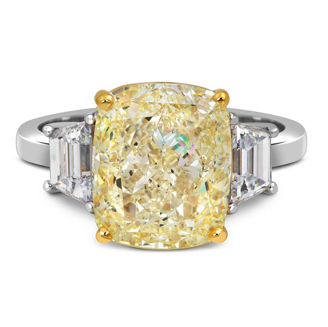 Помолвочное кольцо из белого золота с бриллиантами (052677)