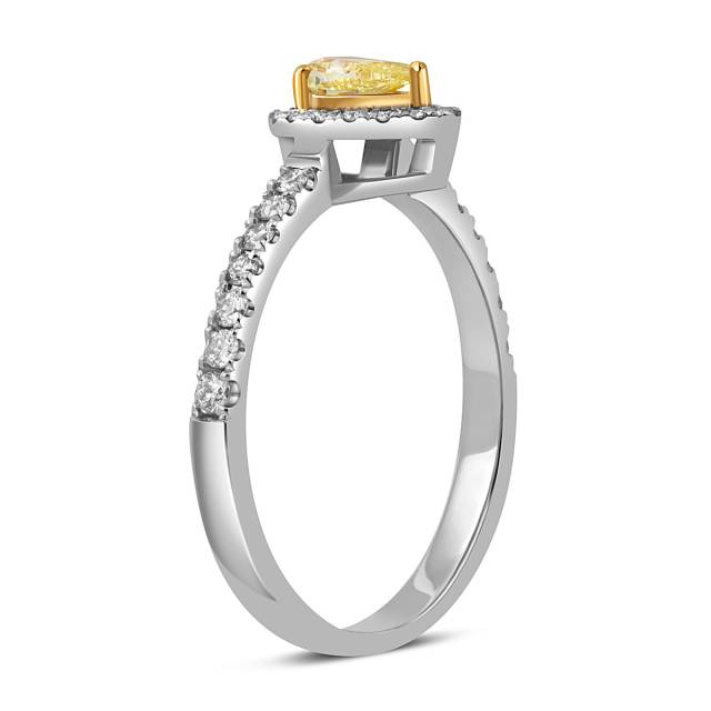 Помолвочное кольцо из белого золота с бриллиантами (052018)