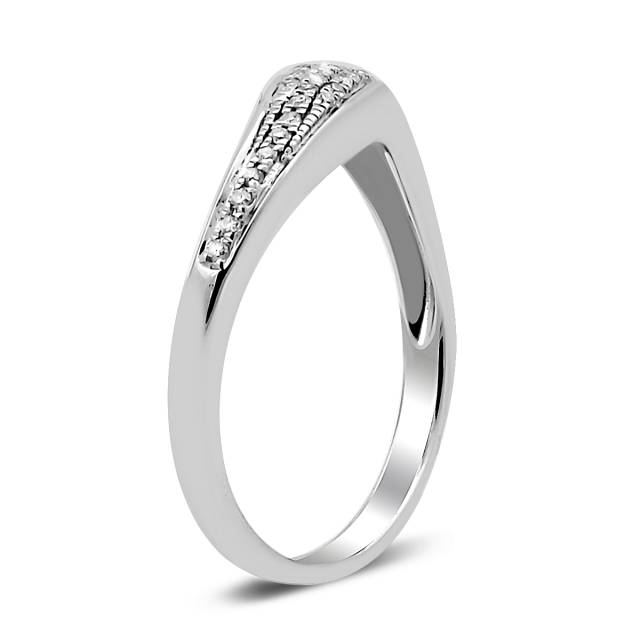 Кольцо из белого золота с бриллиантами (010723)