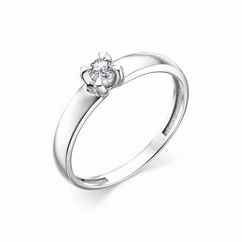 Помолвочное кольцо из белого золота с бриллиантом (031364)