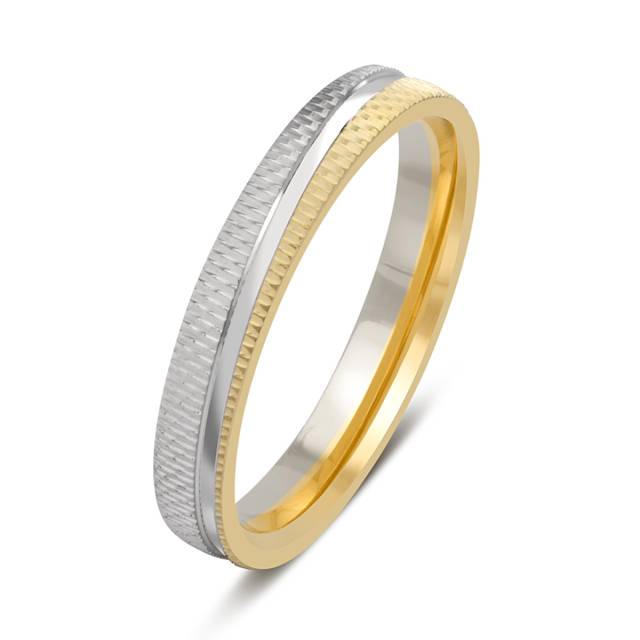 Обручальное кольцо из комбинированного золота (043879)