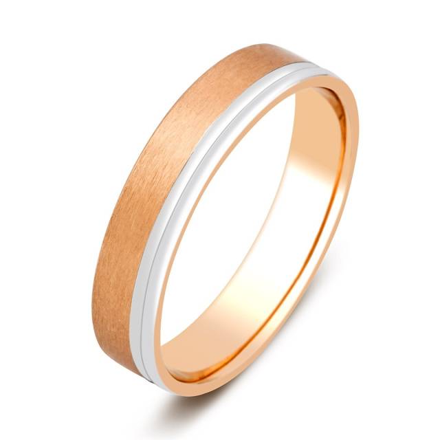 Обручальное кольцо из комбинированного золота (023542)
