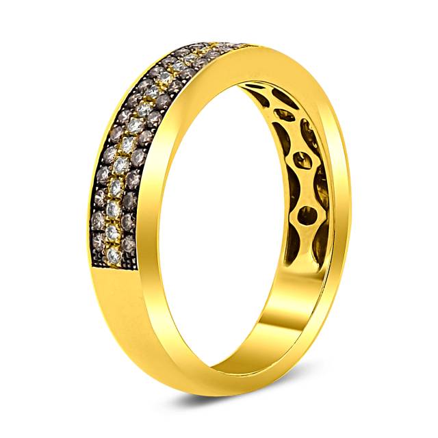 Кольцо из жёлтого золота с бриллиантами (020960)