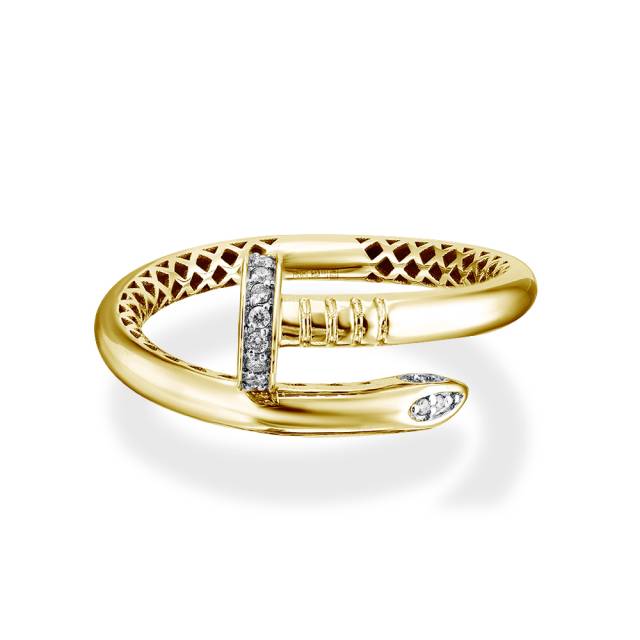 Кольцо из жёлтого золота с бриллиантами (051515)