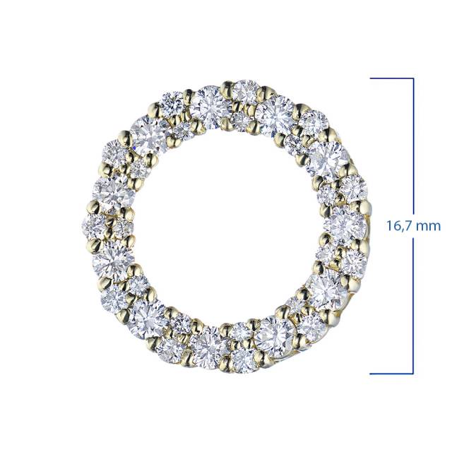 Кулон из жёлтого золота с бриллиантами (047913)