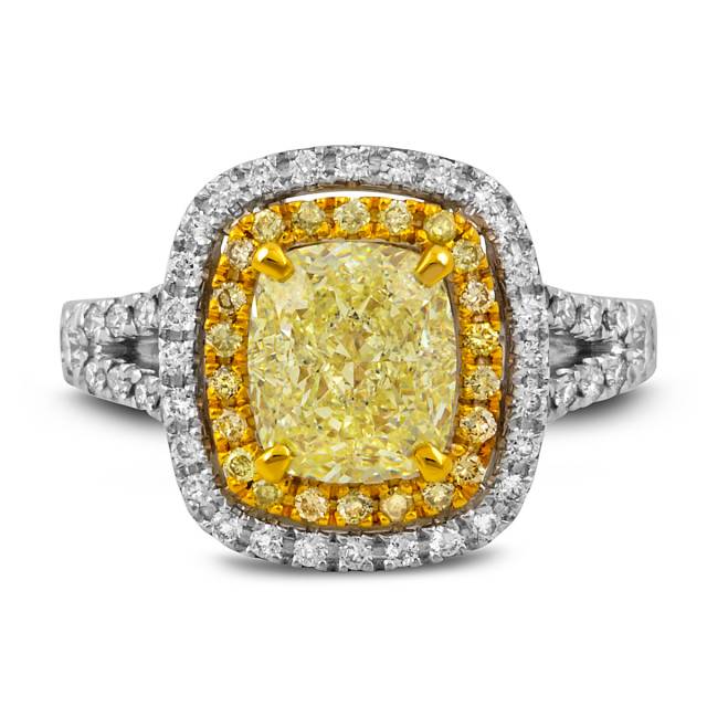 Помолвочное кольцо из белого золота с бриллиантами (048210)