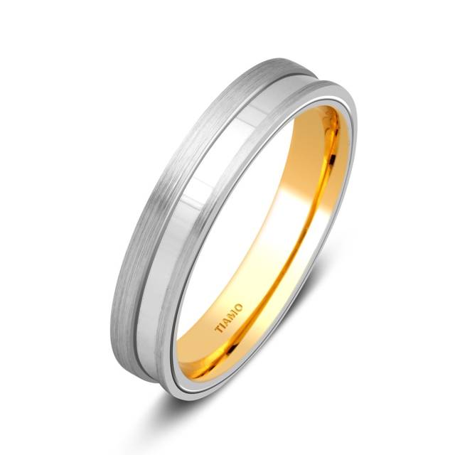 Обручальное кольцо из комбинированного золота TIAMO (000667)