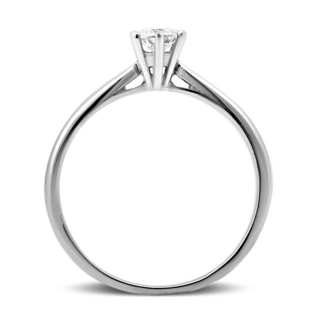 Помолвочное кольцо из платины с бриллиантом (014991)