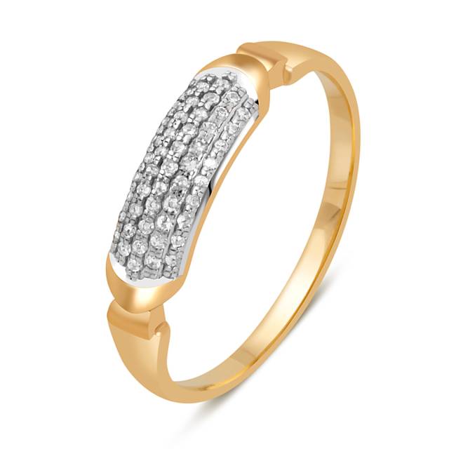 Кольцо из красного золота с бриллиантами (045293)