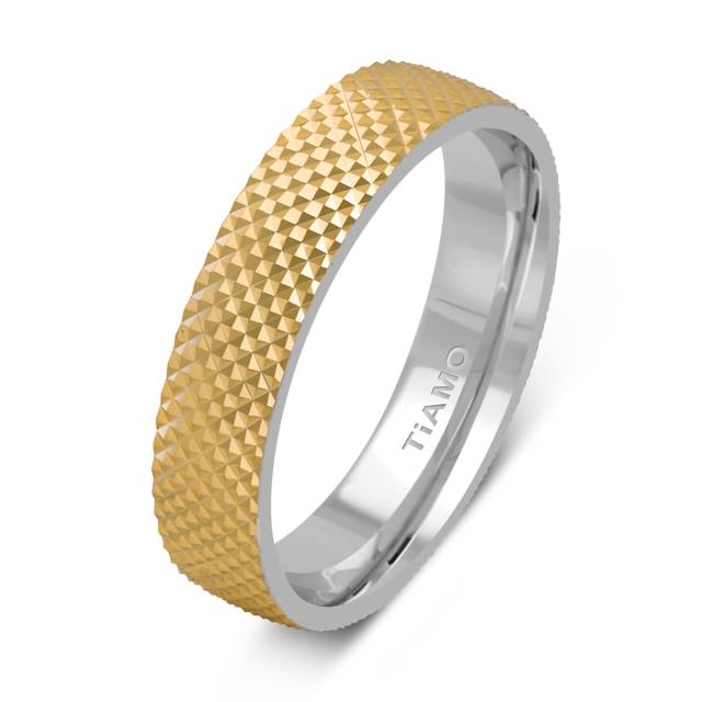Обручальное кольцо из комбинированного золота Tiamo (052761)