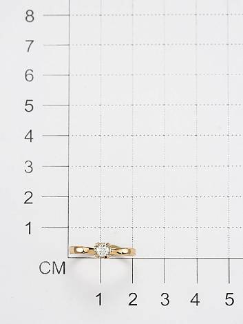 Помолвочное кольцо из жёлтого золота с бриллиантами (053688)