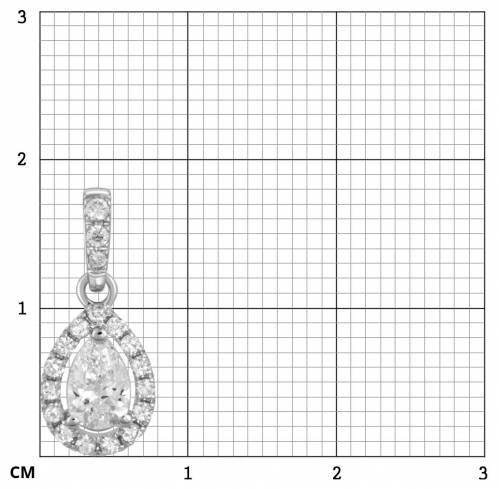 Кулон из белого золота с бриллиантами