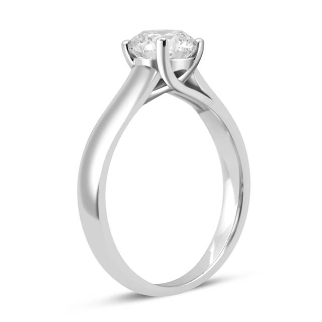 Помолвочное  кольцо из белого золота с бриллиантом (038796)