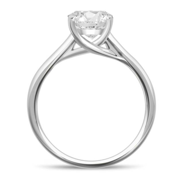 Помолвочное  кольцо из белого золота с бриллиантом (038796)