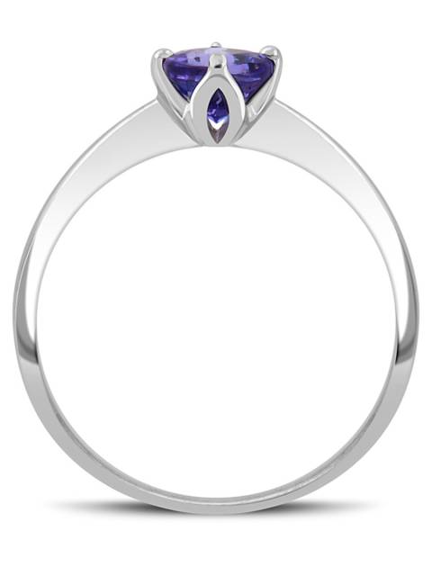 Помолвочное кольцо из белого золота с танзанитом (043164)