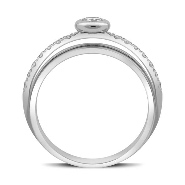 Кольцо из белого золота с бриллиантами (030879)