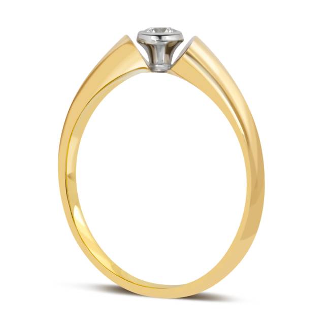 Помолвочное кольцо из жёлтого золота с бриллиантом (039791)