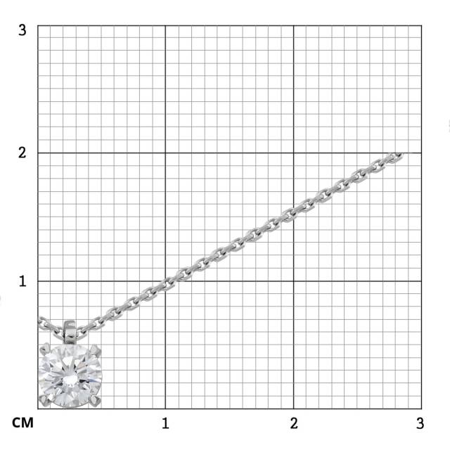 Колье из белого золота с бриллиантом (038042)
