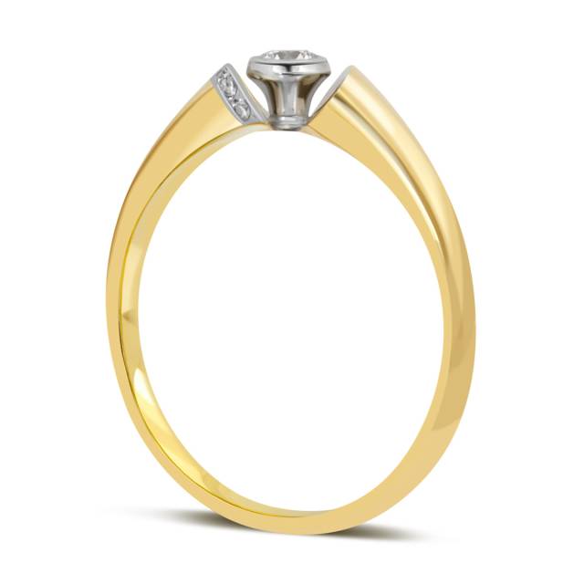 Помолвочное кольцо из жёлтого золота с бриллиантами (039793)