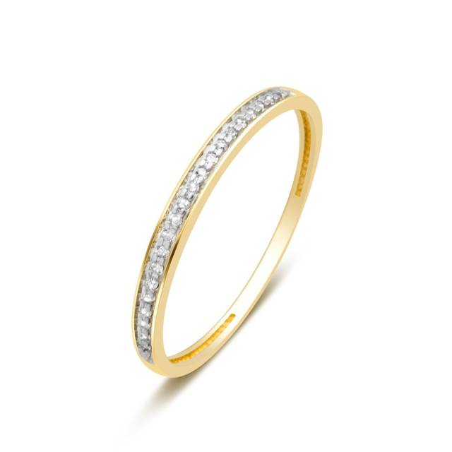 Обручальное кольцо из жёлтого золота с бриллиантами (024146)