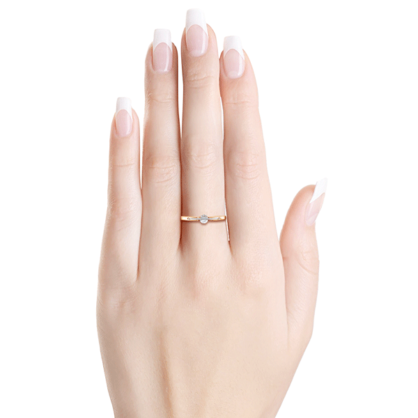 Помолвочное кольцо из красного золота "Танцующий бриллиант" (047780)