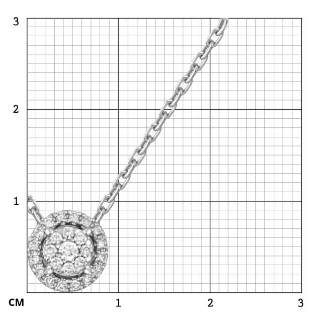 Колье из белого золота с бриллиантами (050456)