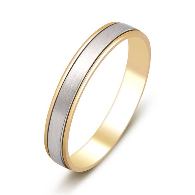 Обручальное кольцо из комбинированного золота (000210)