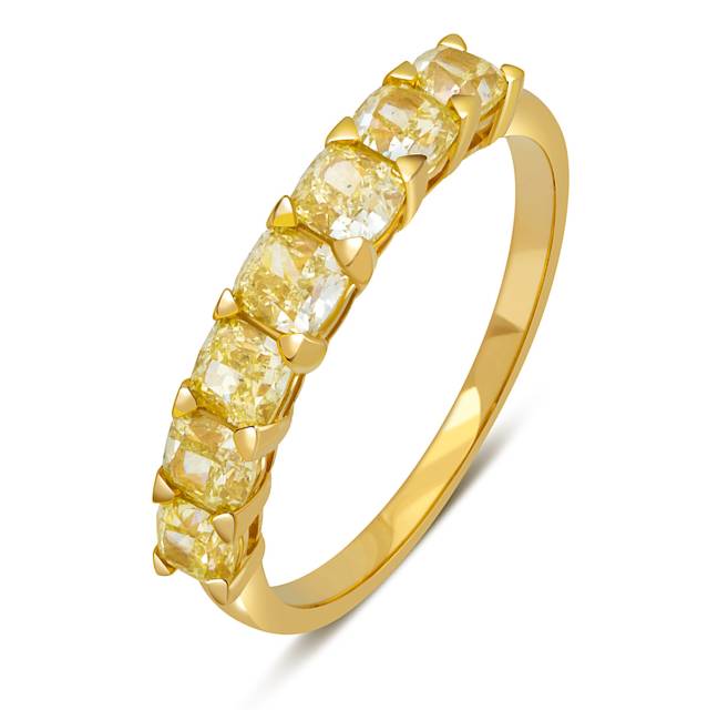 Кольцо из жёлтого золота с жёлтыми бриллиантами (051999)