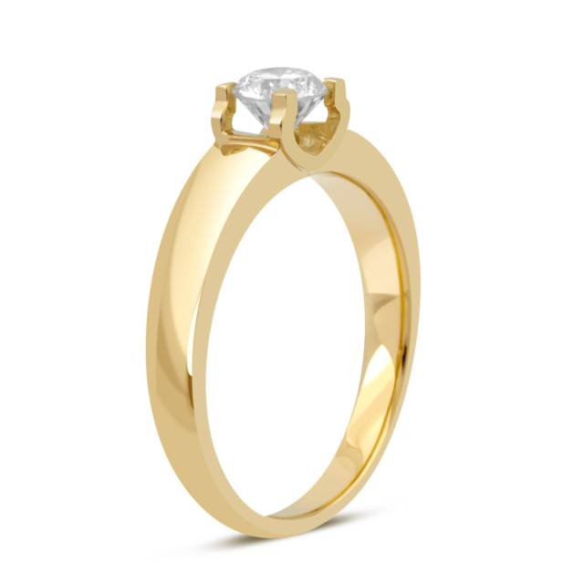 Помолвочное кольцо из жёлтого золота с бриллиантом (049650)